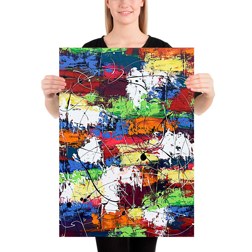 Elegante Art Prints mit abstrakter Kunst Vibrant Moor I 50x70 cm
