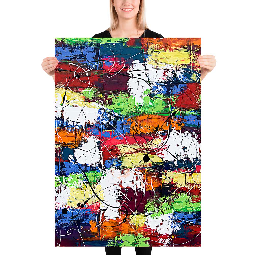 Wunderschöne Poster mit Kunst Design in schöne Farben Vibrant Moor I 70x100 cm