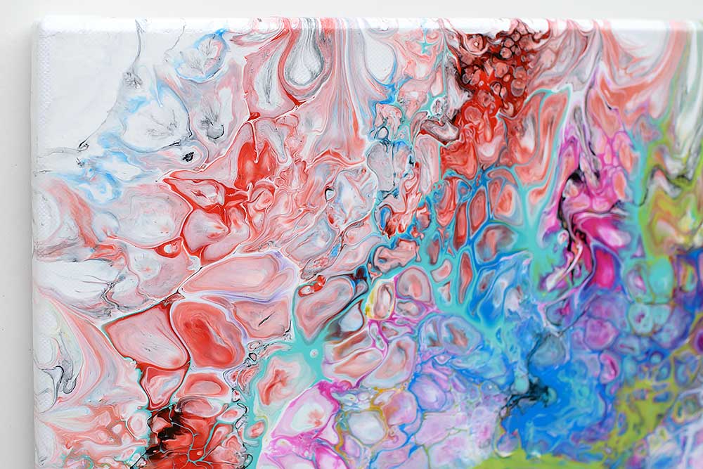 Abstrakte Acrylmalerei in ausgesuchten Materialien in Galerie Qualität Fusion III 70x140 cm