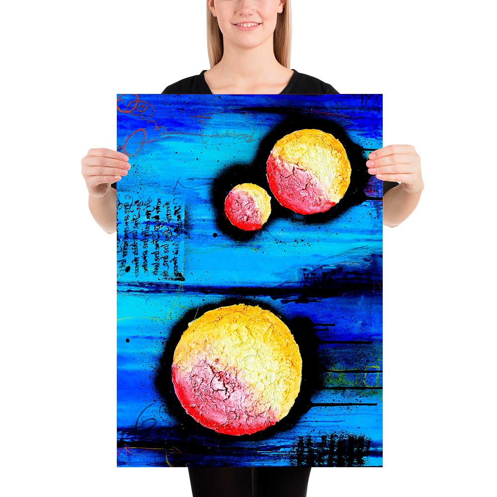 Anziehendes Kunst Poster mit abstraktem Motiv Sphere I 50x70 cm