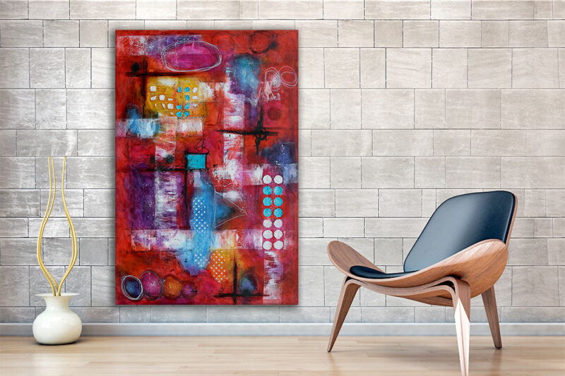 Große Wandbilder XXL sind eine stilvolle Dekoration im Wohnzimmer Intuition I 150x100 cm