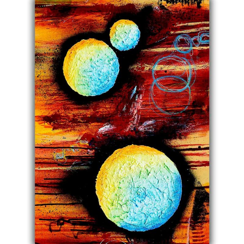 Kleines Wandbild mit schimmernden Goldfarben Precious V