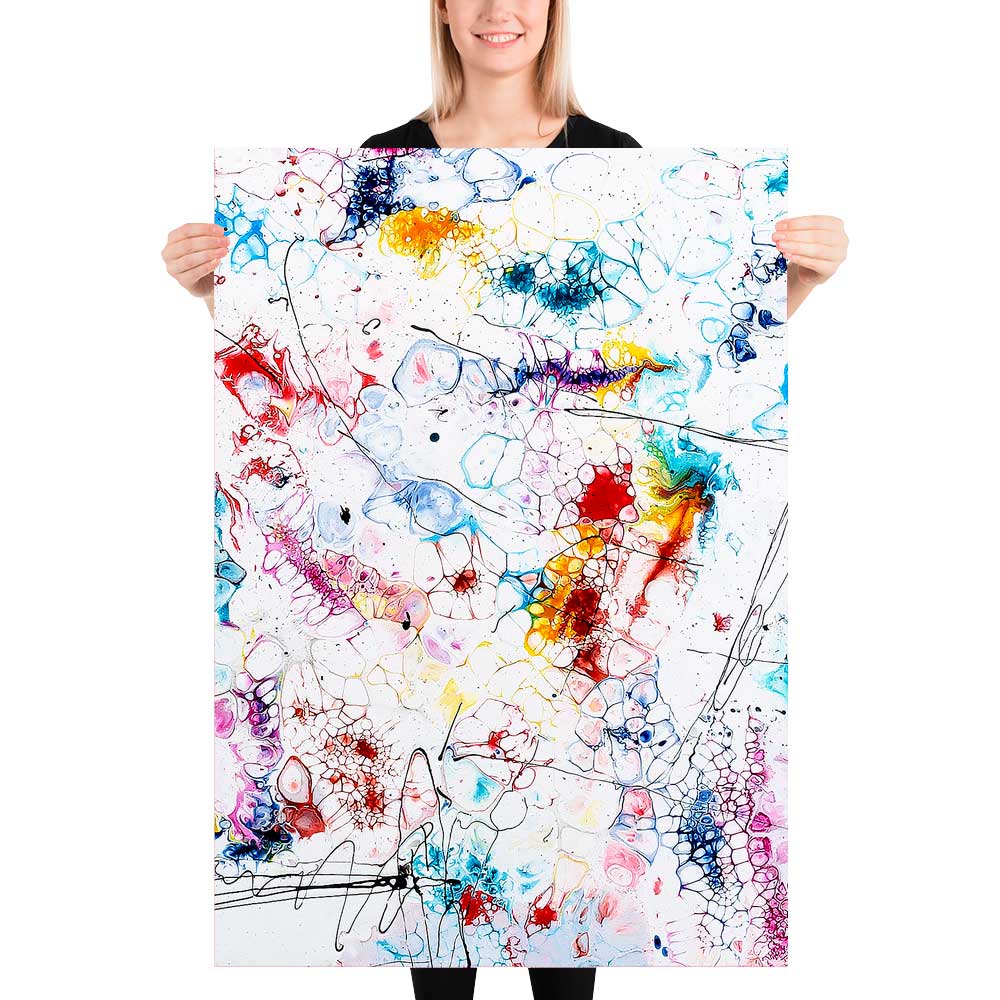 Farbreiches Art Poster mit vielen Details und wunderschönen Farben Elevation II 70x100 cm