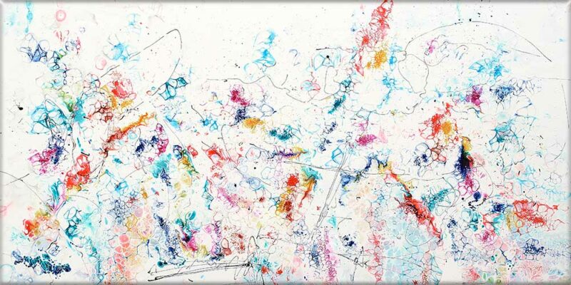 Großer Druck auf Leinwand Gegenwärtige Kunst in modernes Design