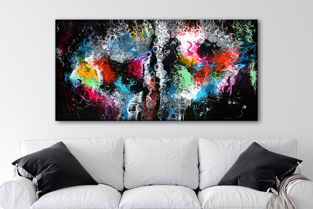 Kunstdruck auf Leinwand für die Wand überm Sofa Lights I 70x140 cm