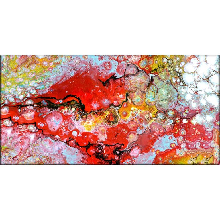Leinwandbild in Rot Essence I 70x140 cm