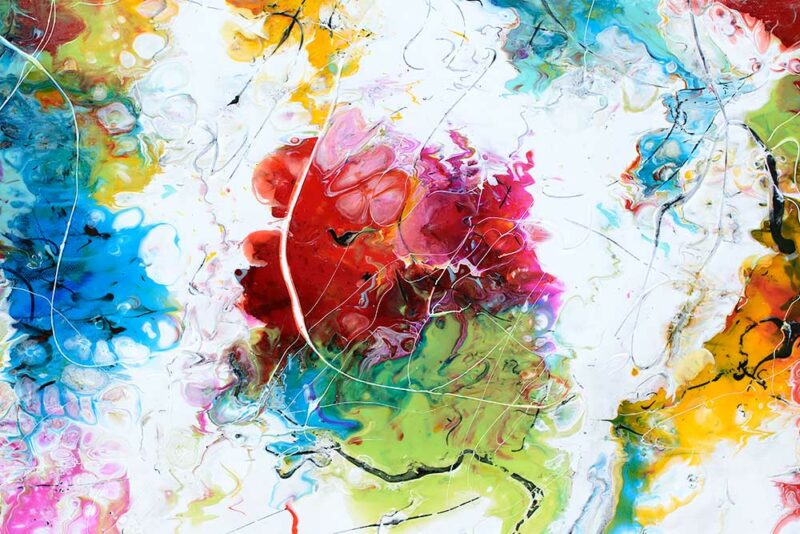 Abstraktes Wandbild in schönen Farben Stellar II 70x140 cm