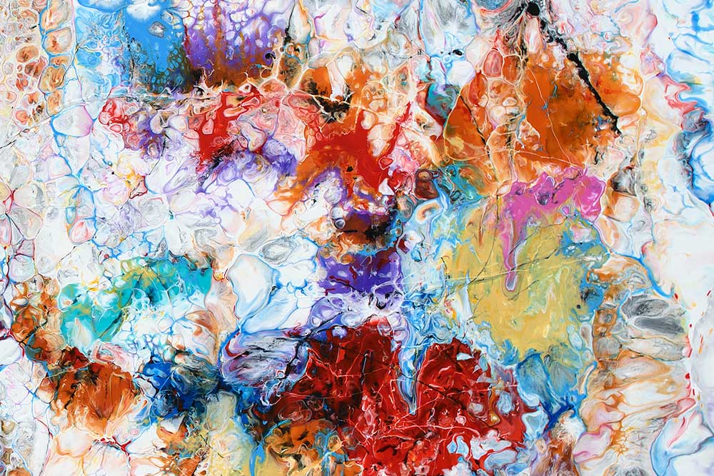Gemälde modern mit Farben Unbound IV 70x140 cm
