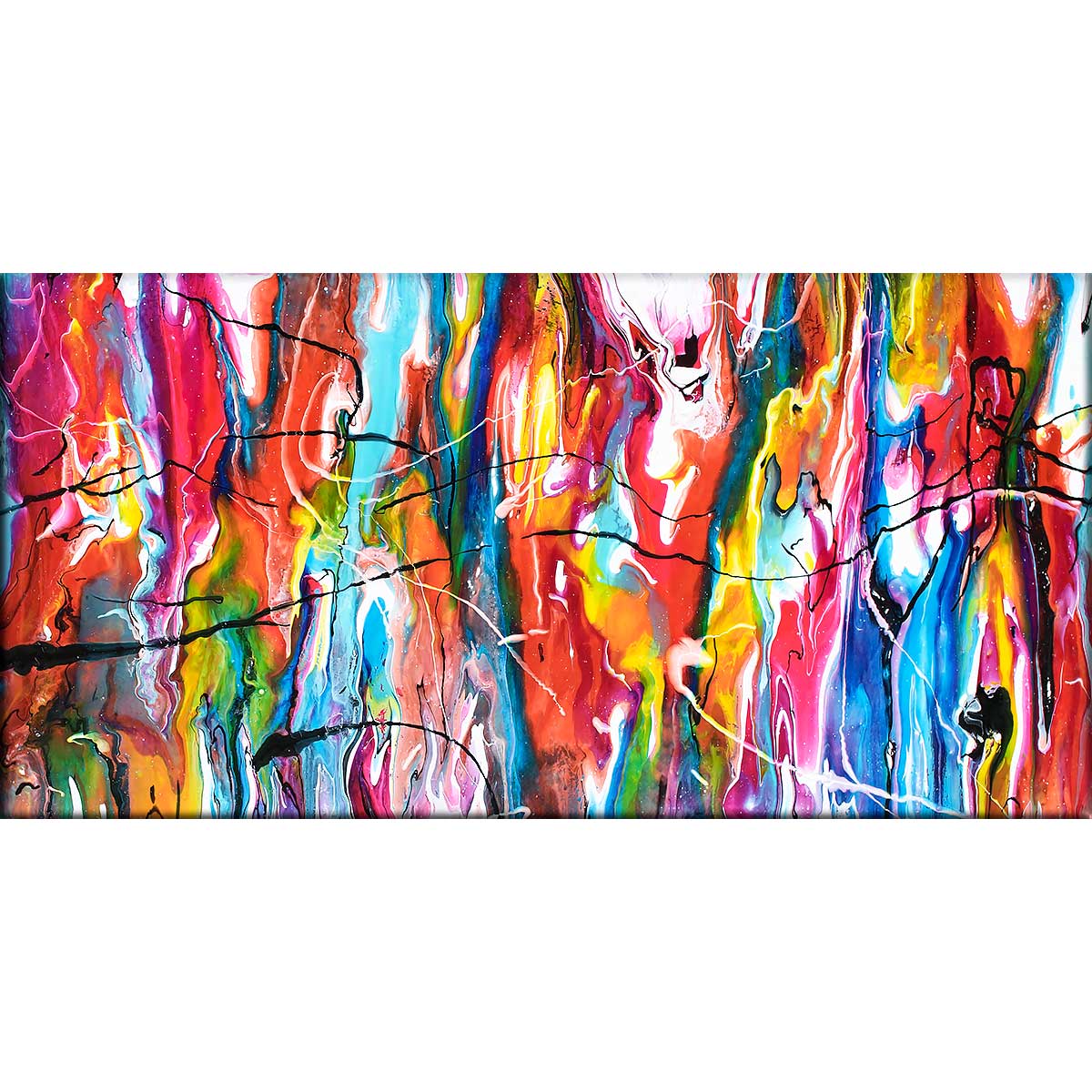 Leinwandbild mit bunten Farben Heroic III 70x140 cm