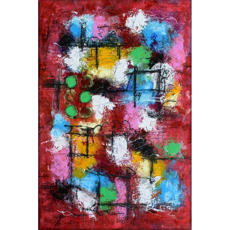Rotes Gemälde Intuition II 100x150 cm
