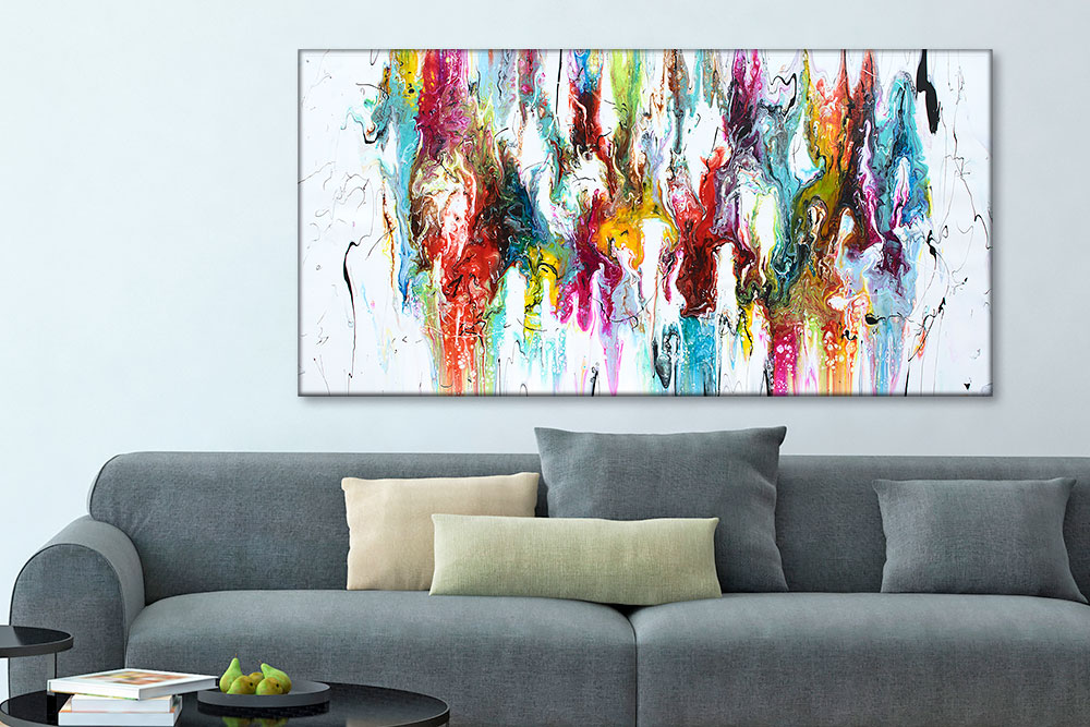 Acryl Bild abstrakt für Wohnzimmer Alloy IV 70x140 cm