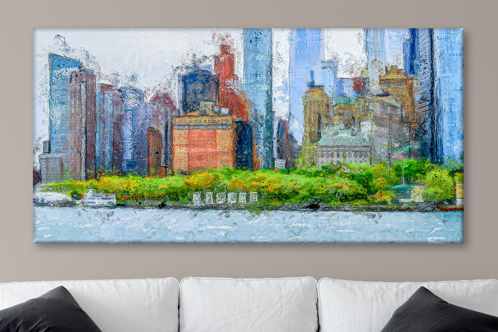 Digitale Kunst Manhattan für das Wohnzimmer New York VII