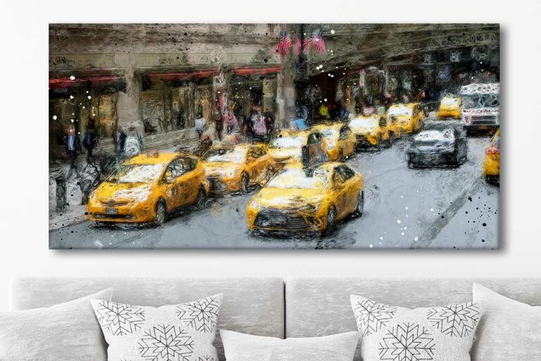 Digitale Kunst yellow taxi cab New York