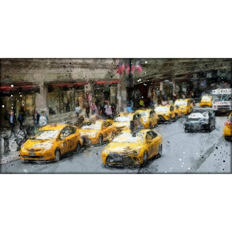 Digitale Kunst Yellow Taxi New York V