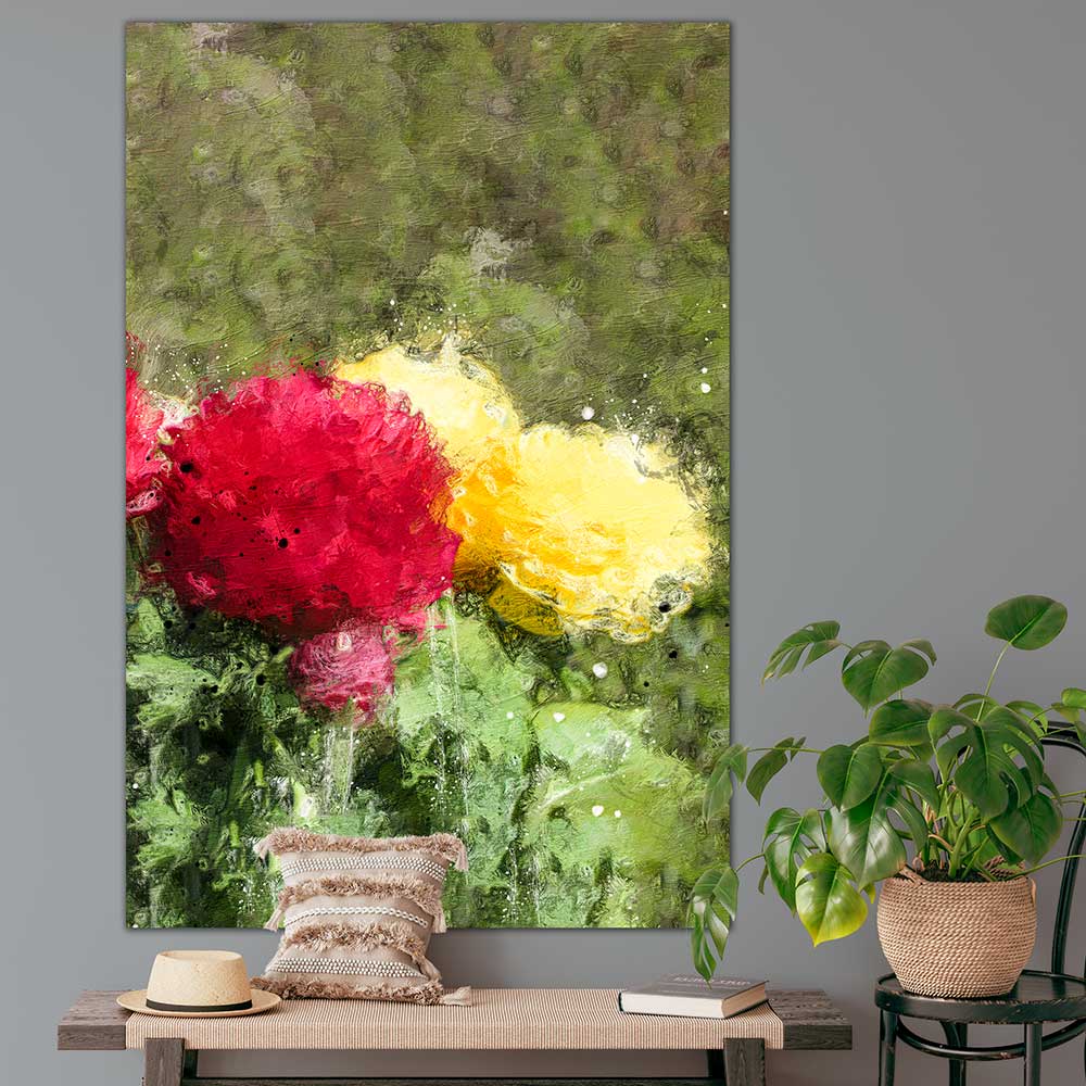 Kunstposter Blumen im Sonnenschein für Wohnzimmer