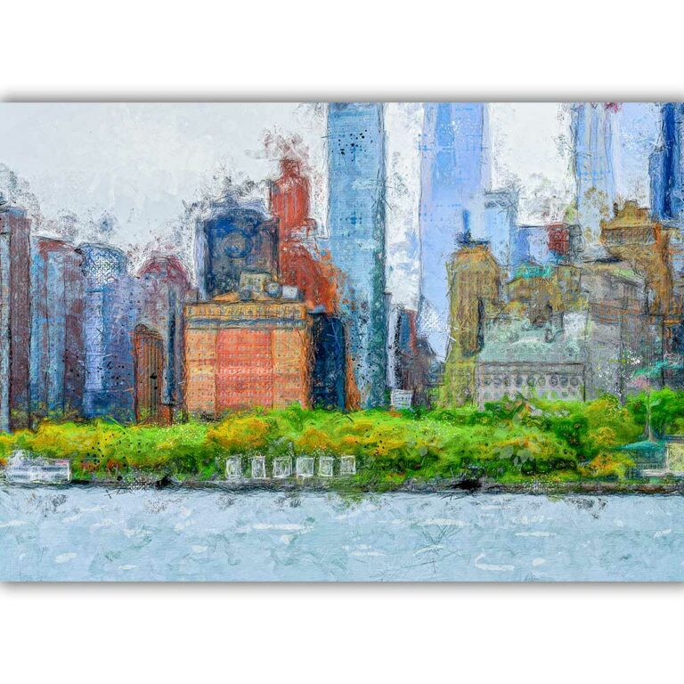 Kunstposter New Yorker Hafenkante