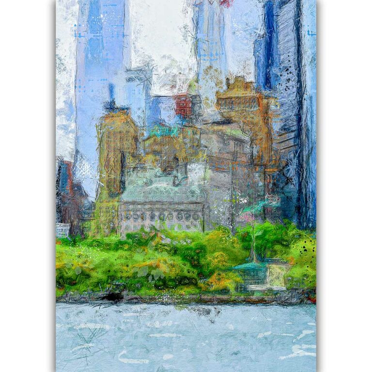 Kunstposter New Yorker Stadthafen