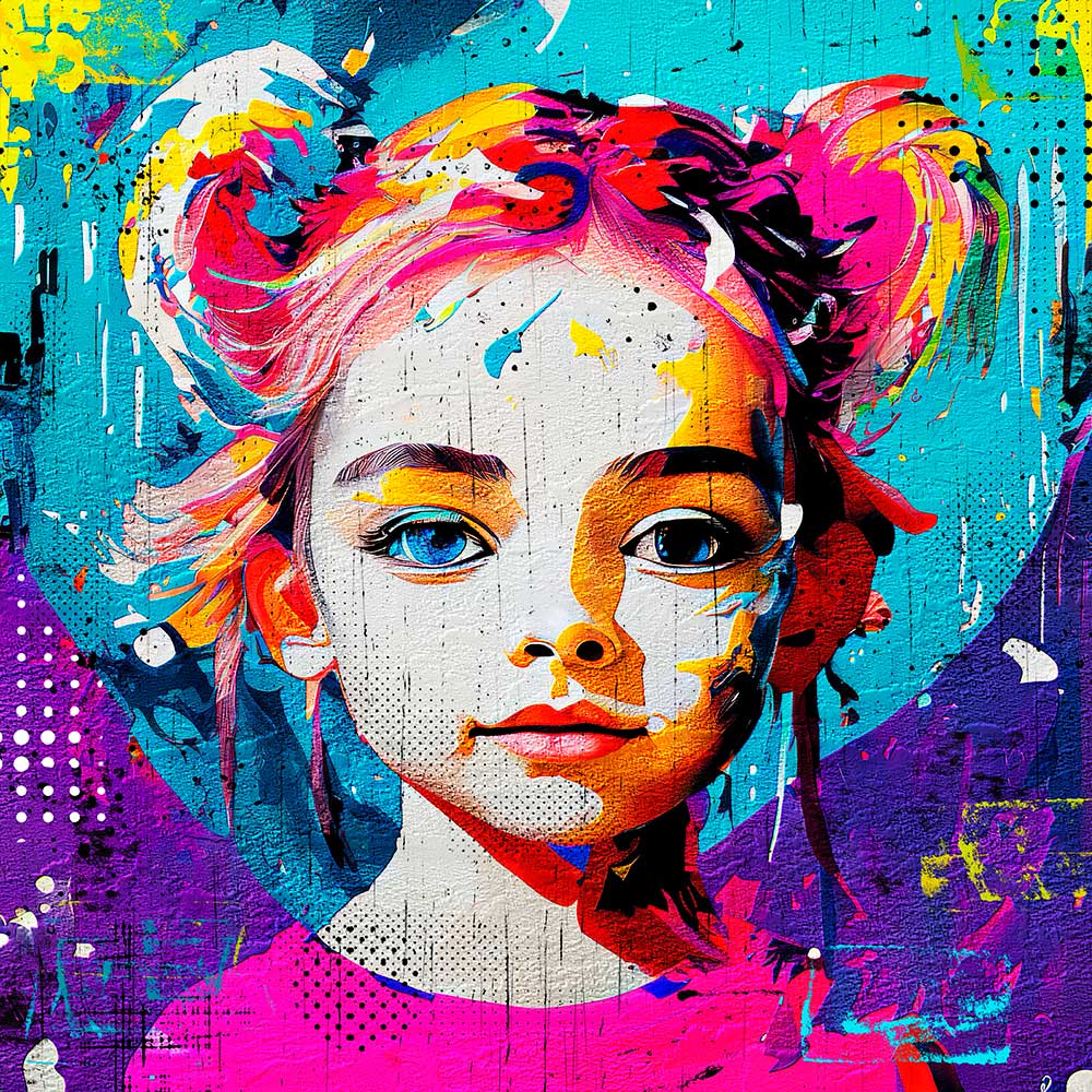 Pop-Art-Mädchenposter Girl II