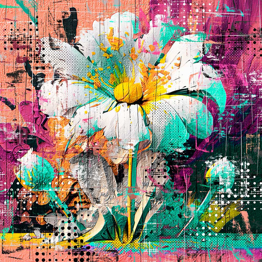 Poster Blumen Pop Art Flowers III