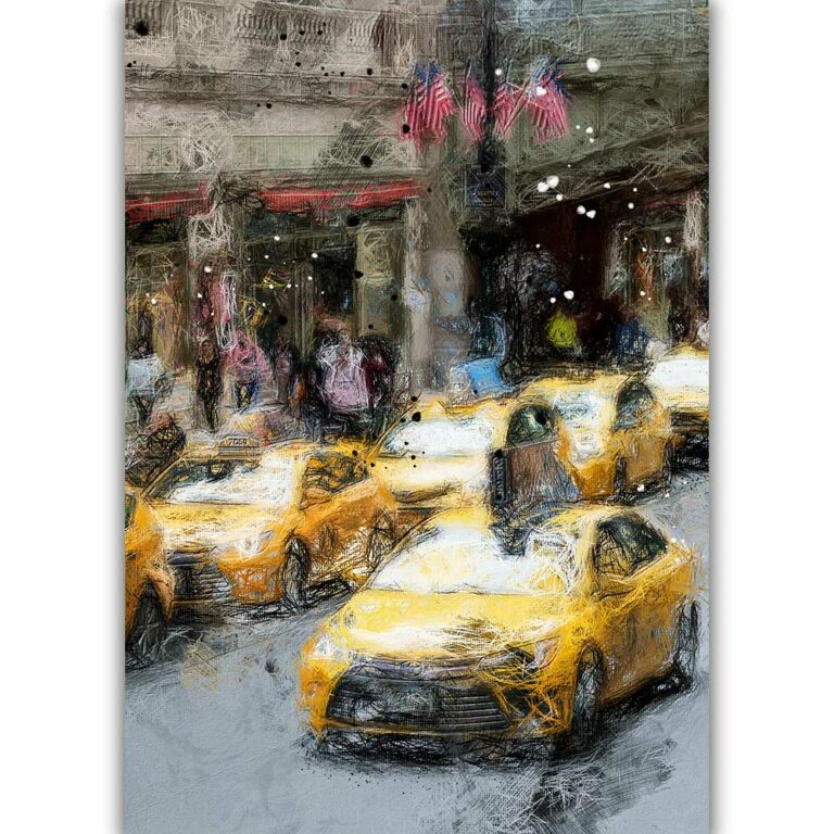 Poster New York City gelbes Taxi